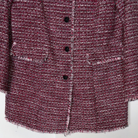 Karl Lagerfeld Maroon Textured Blazer - Picture 4 of 15